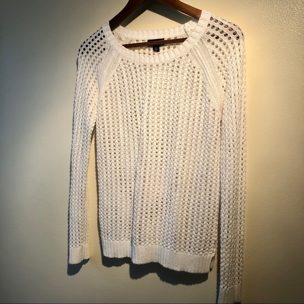 a.n.a Knitted white sweater ☁️